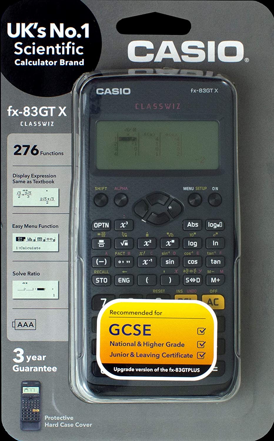 CASIO FX-83GTX SCIENTIFIC CALCULATOR BLACK