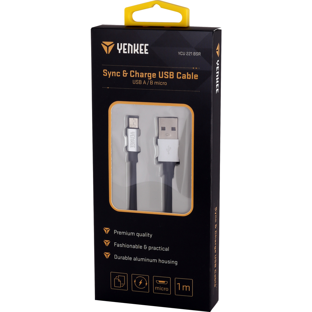 YENKEE YCU221BSR CABLE USB / MICRO 1M