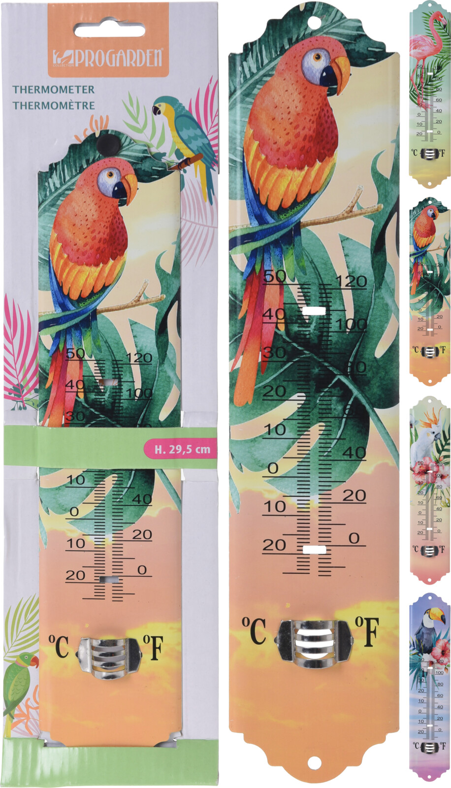 THERMOMETER 295MM 4 ASSORTED DESIGNS