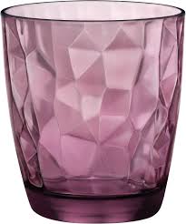 BORMIOLI ROCCO DIAMOND WATER GLASS 30CL PURPLE