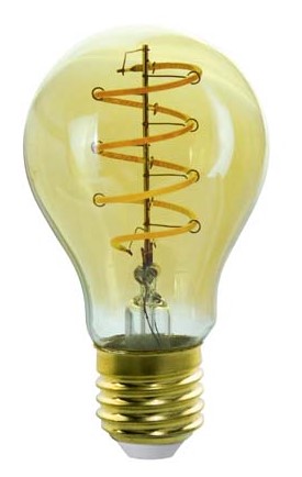 J&C LED 4W FILAMENT BULB A60 E27 200LM 2200K DIMMABLE AMBER SPIRAL
