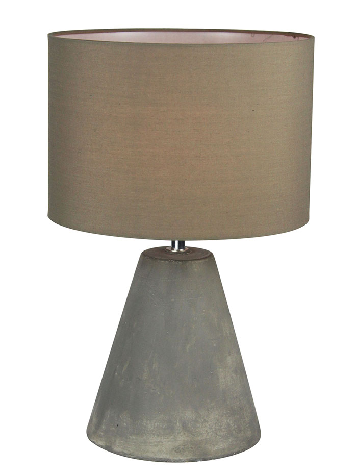 SUNLIGHT 'CONCRETE' 1xE14 (MAX. 40W) TABLE LAMP TAUPE+GREY Ø230xH365MM