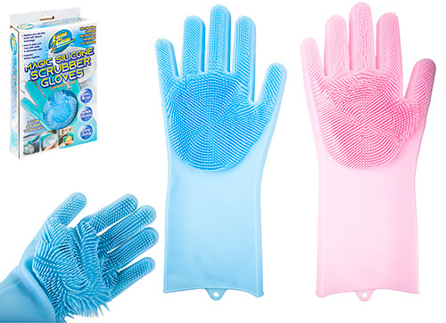 MAGIC SILICONE SCRUBBER CLEANING GLOVES 1PC