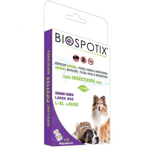 BIOGANCE BIOSPOTIX DOG SPOT ON NATURAL FLEA REPELLENT FOR LARGE DOGS