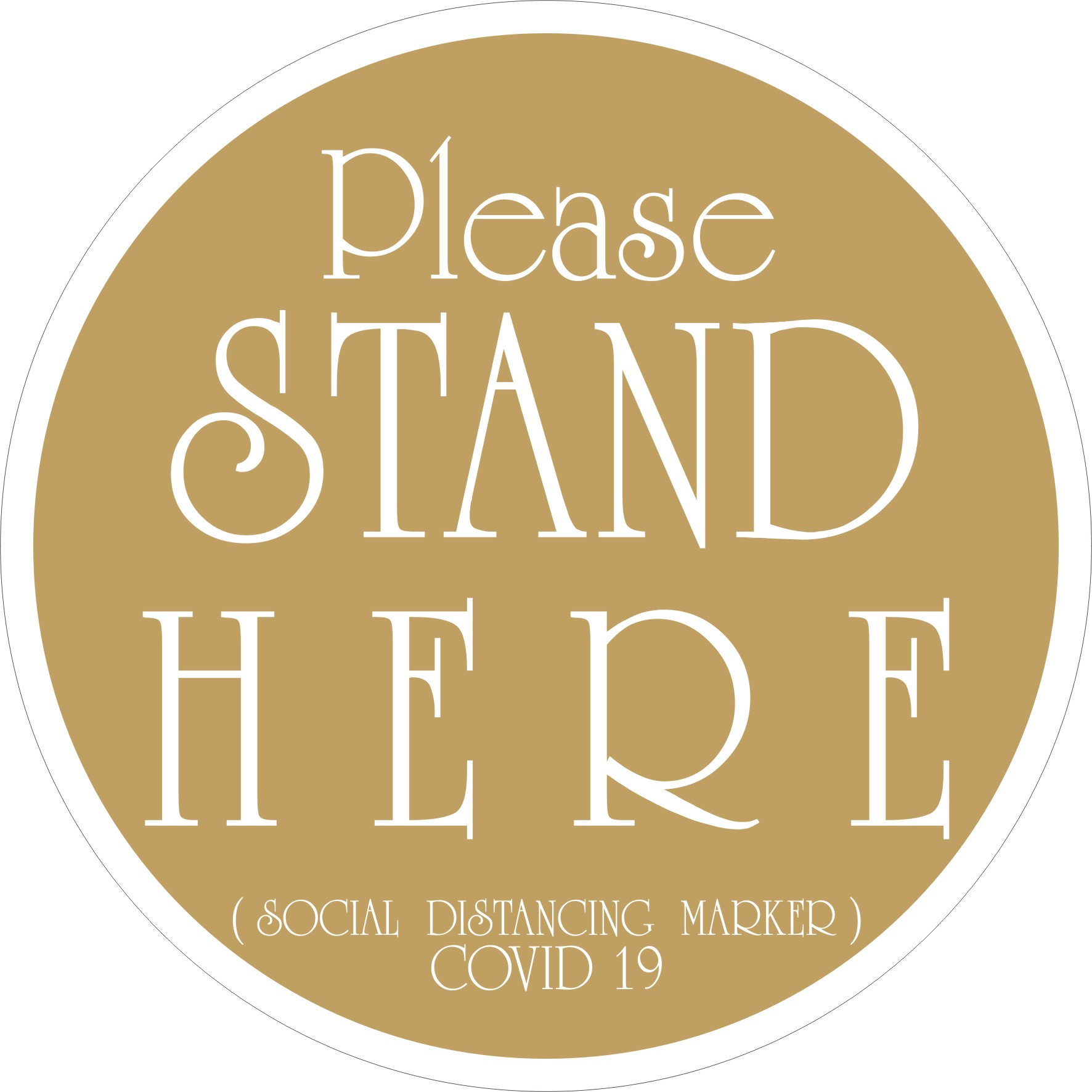 STAND HERE SIGN