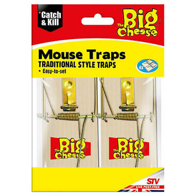 BIG CHEESE 4PCS WOODEN MOUSE TRAP