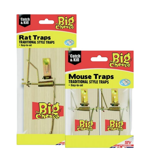 BIG CHEESE 2PCS WOODEN MOUSE TRAP