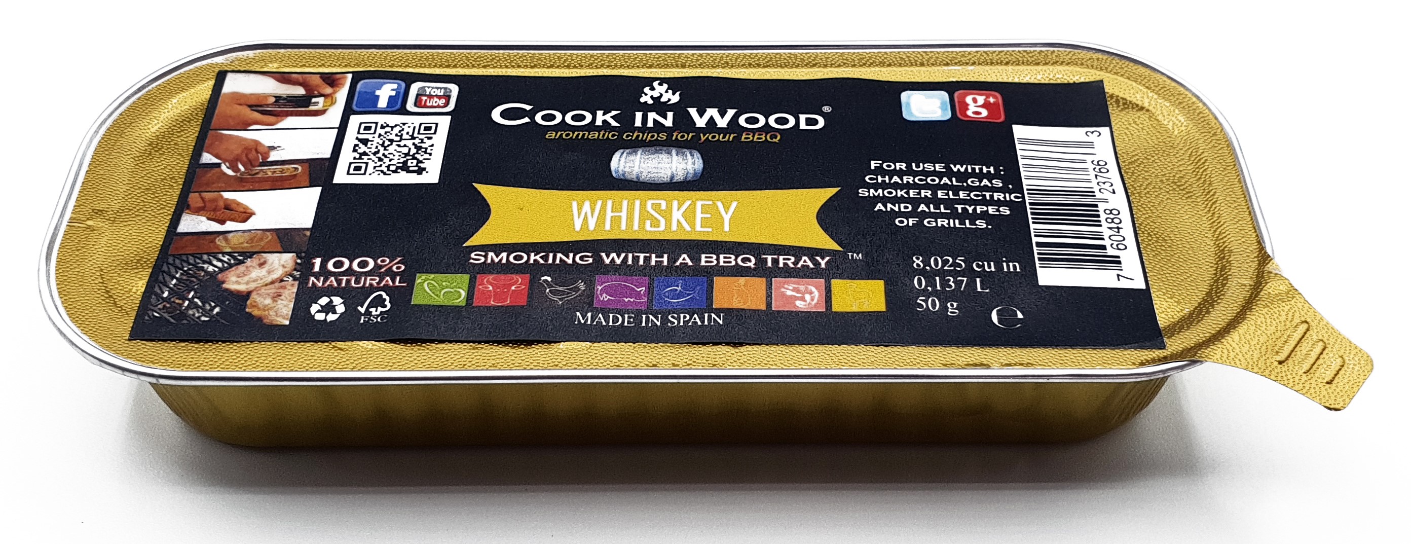 COOK IN WOOD 50GR CHIPSTRAY WHISKEY