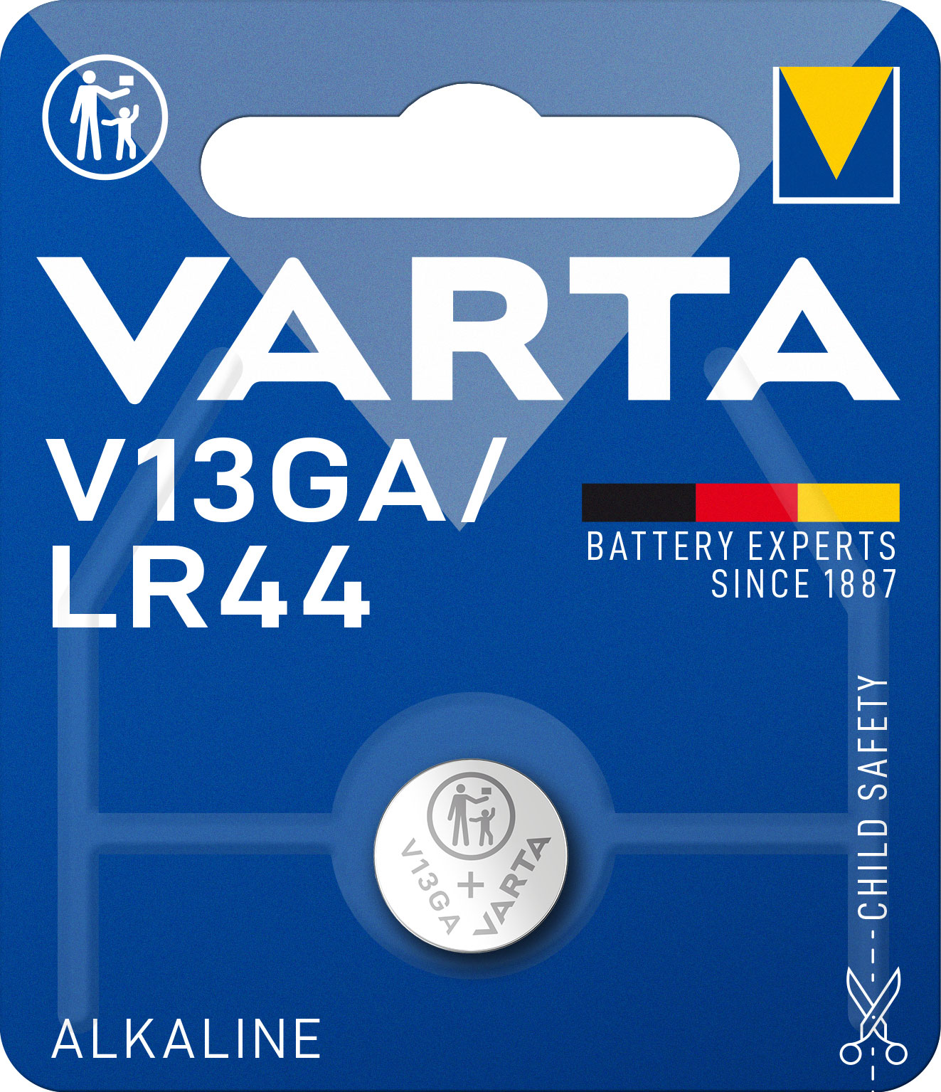 VARTA ALKALINE V13GA, LR44 (SPECIAL BATTERY, 1,5V) PACK OF 1