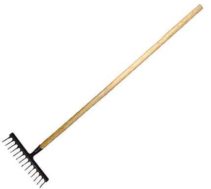 CHAMPION RAKE 4MM 14T 24MM WITH WOODEN HANDLE