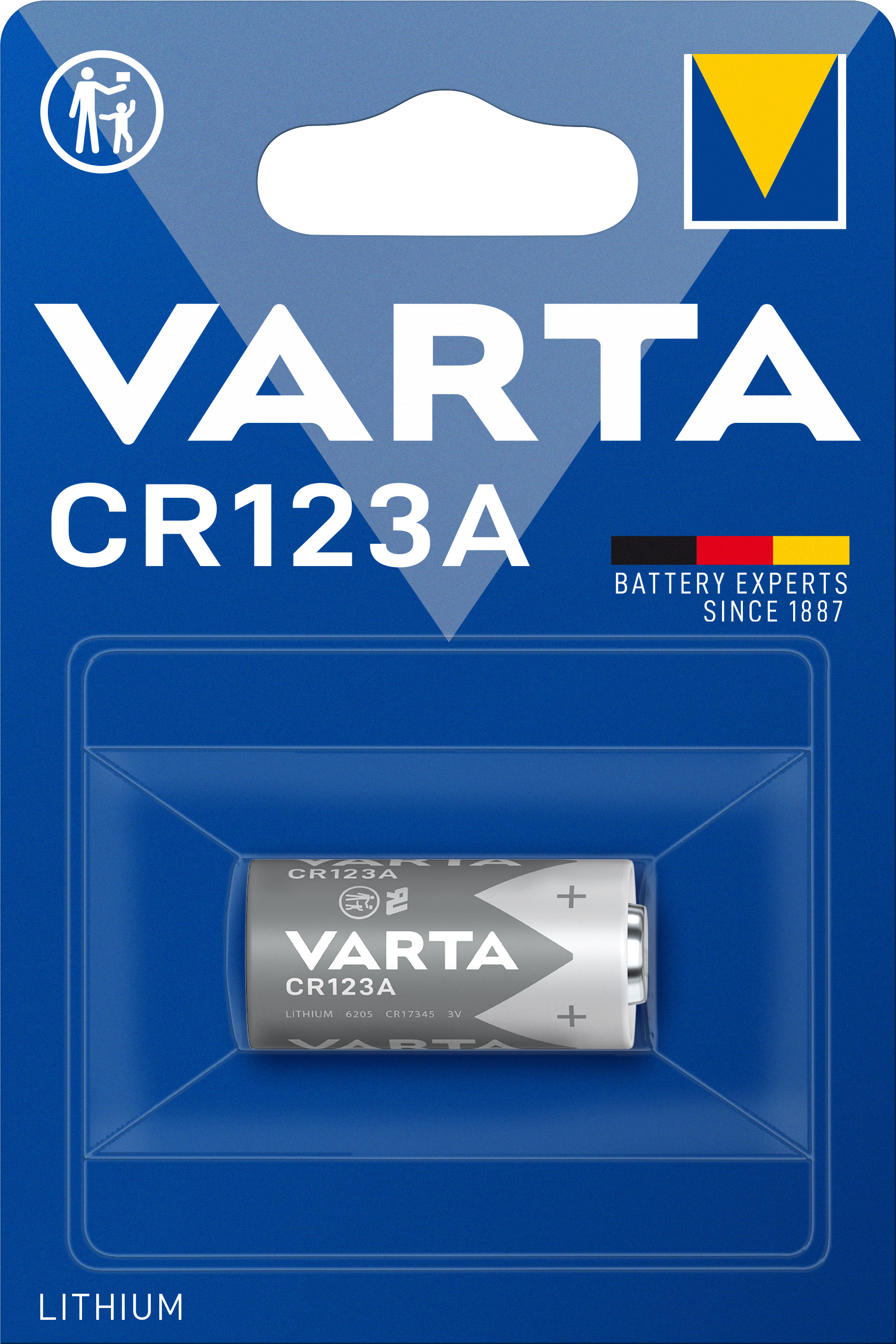 VARTA BATTERY CR123A 3V LITHIUM