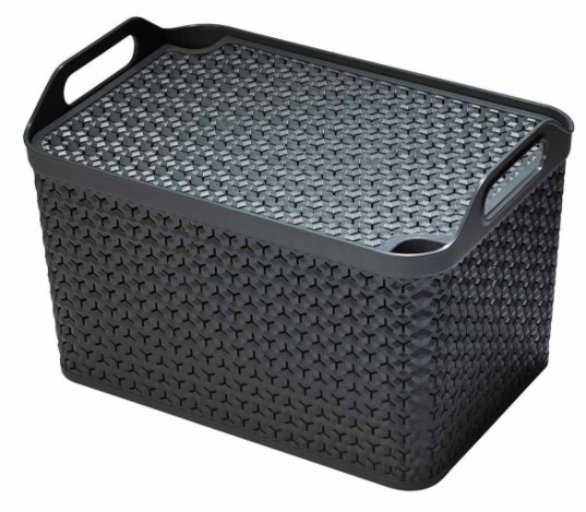 STRATA HAND BASKET LARGE WITH LID