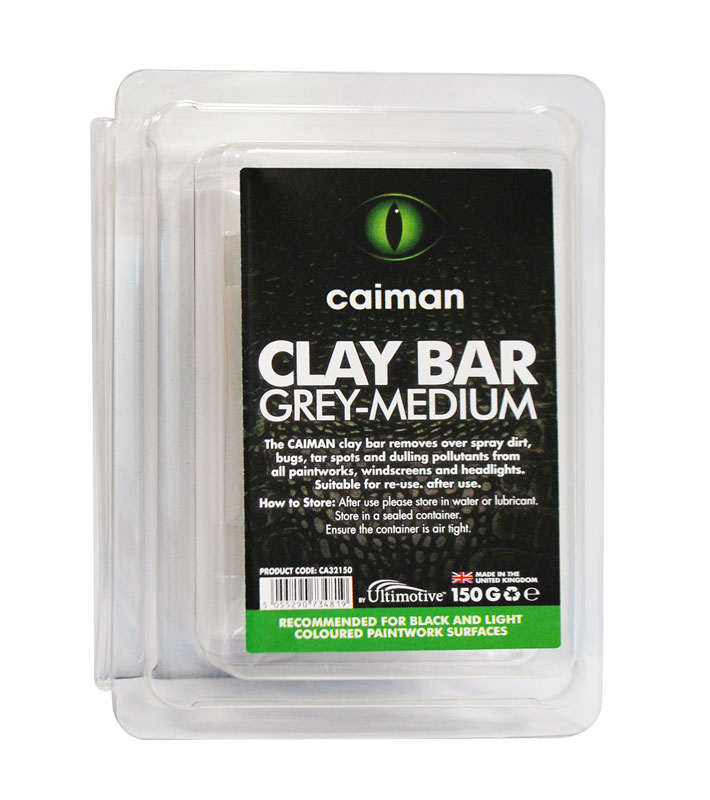 CAIMAN CLAY BAR GREY-MEDIUM 150G