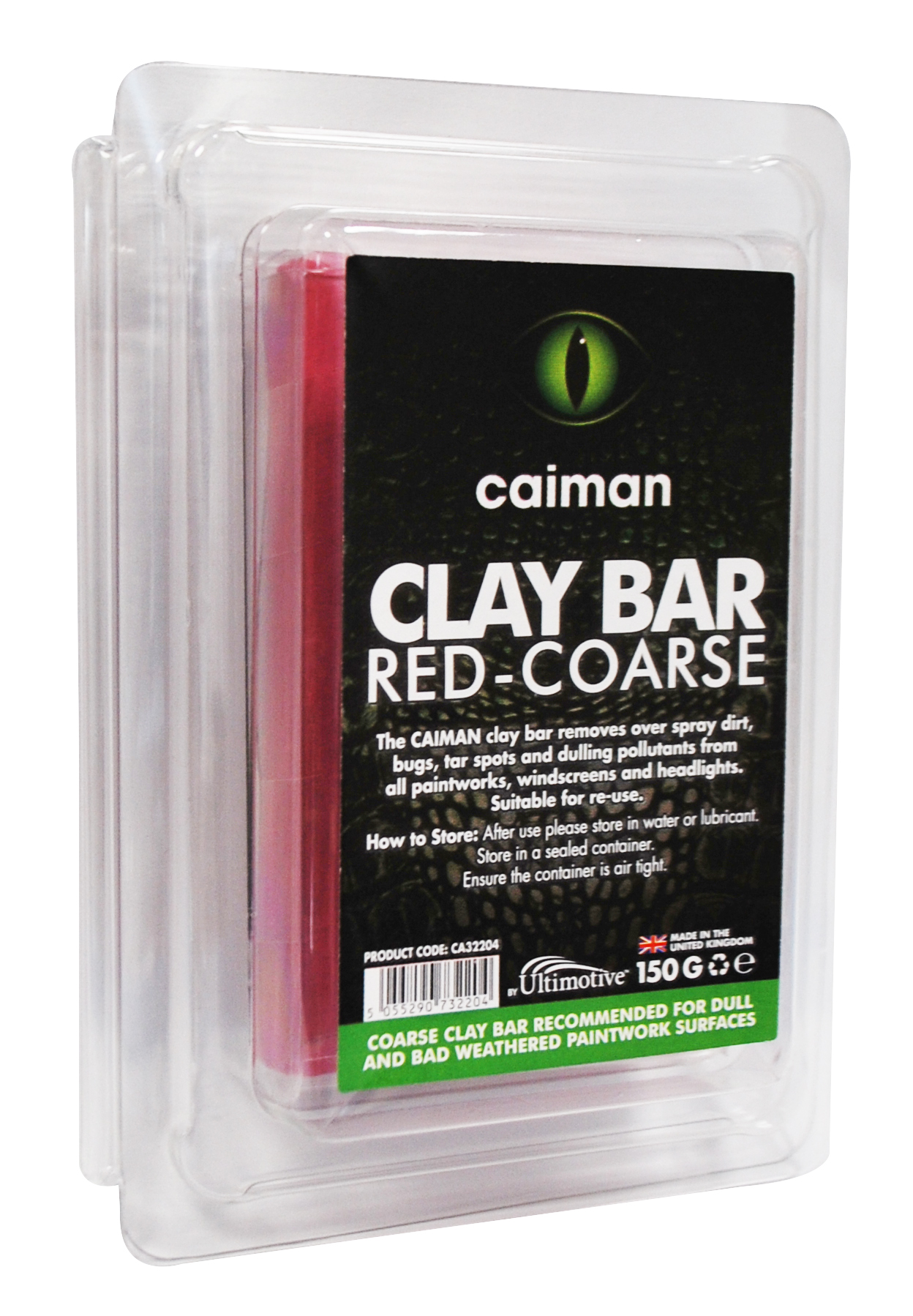 CAIMAN CLAY BAR RED-COARSE 150G