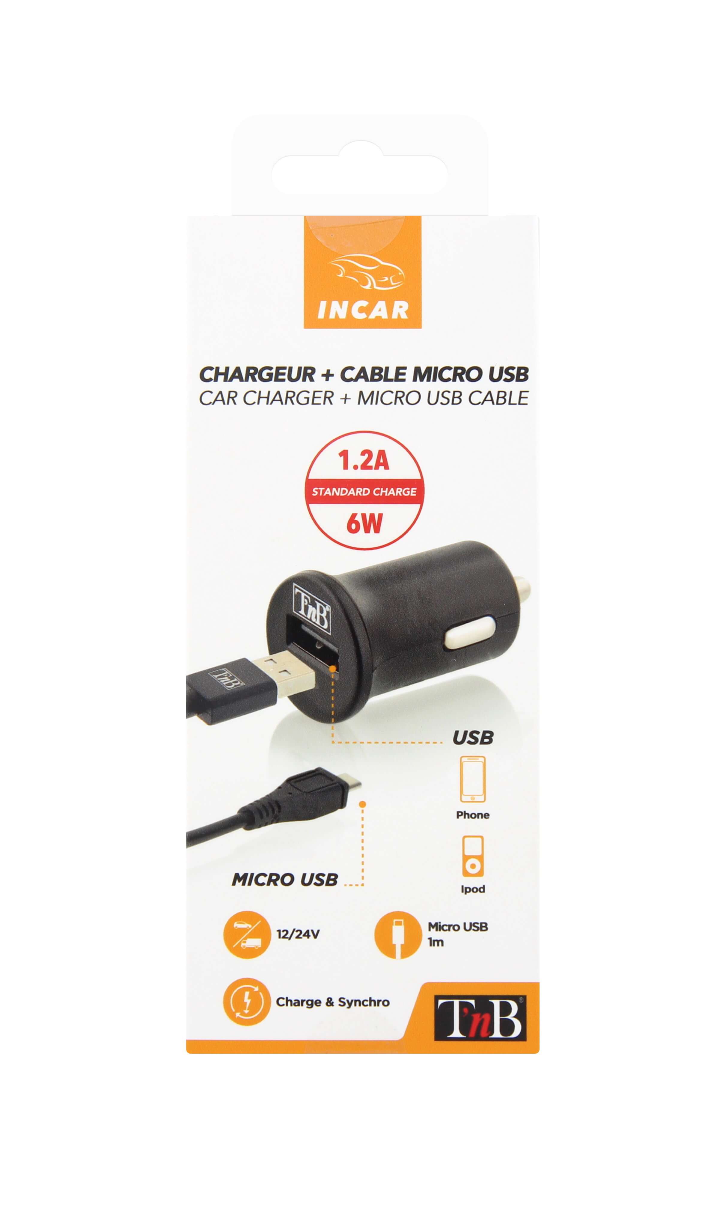 TNB MICRO USB 1M + CAR CHARGER