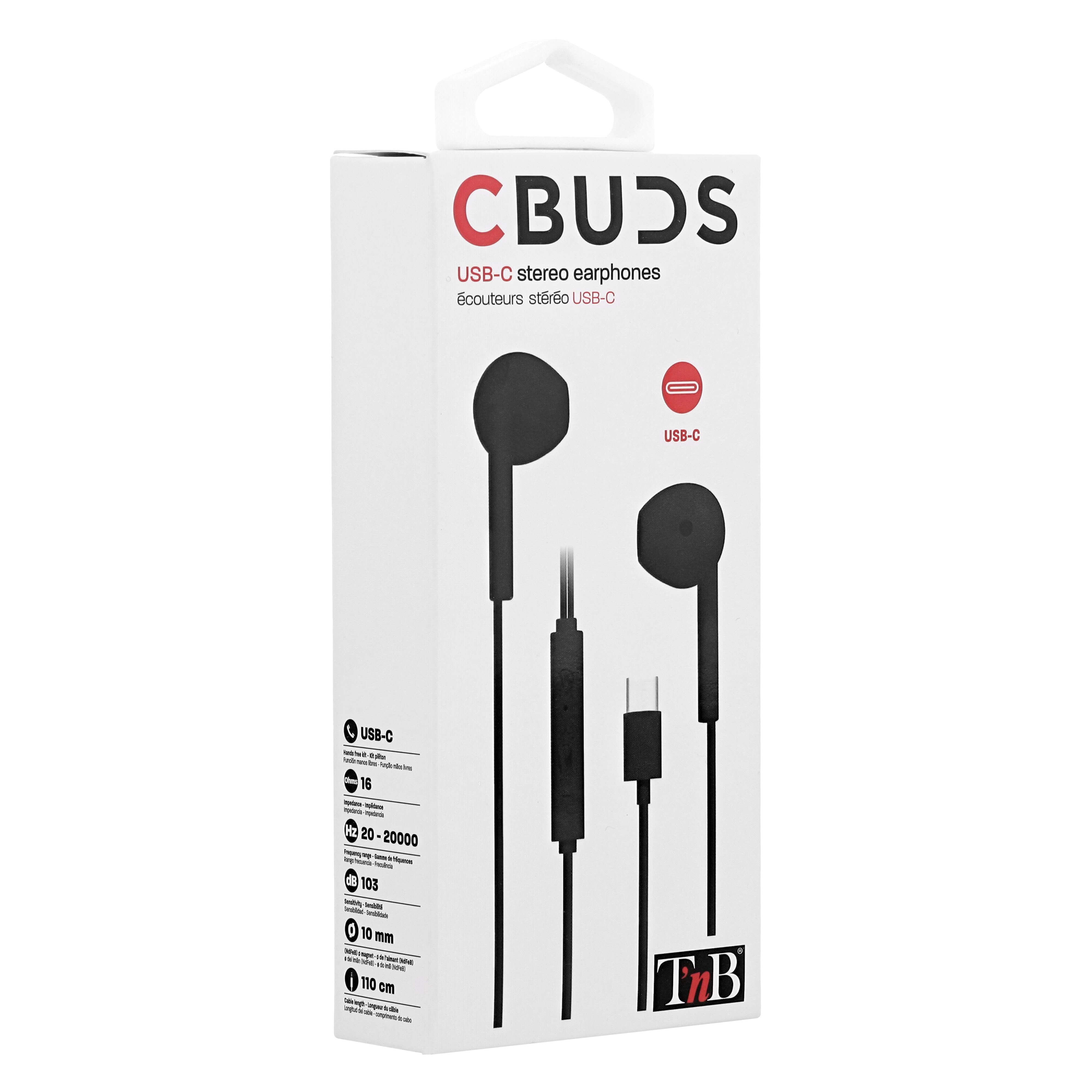 TNB C-BUDS USB-C EARPHONES BLACK