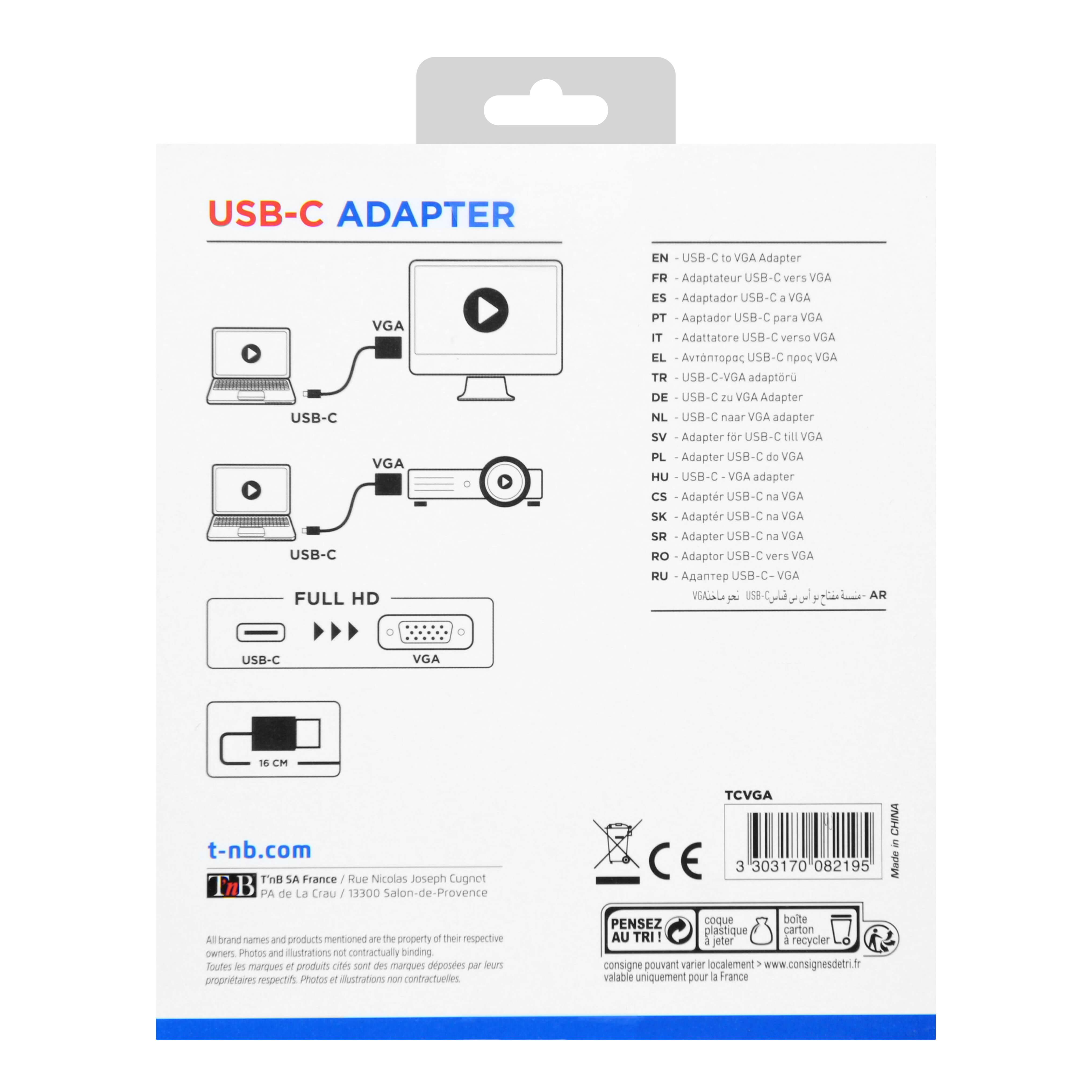 TNB USB-C TO VGA ADAPTER