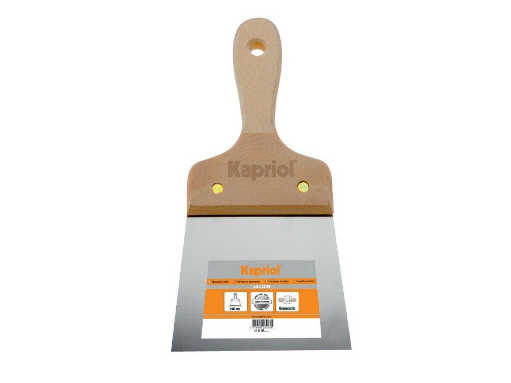 KAPRIOL SMOOTHING SPATULA 10CM WOODEN HANDLE