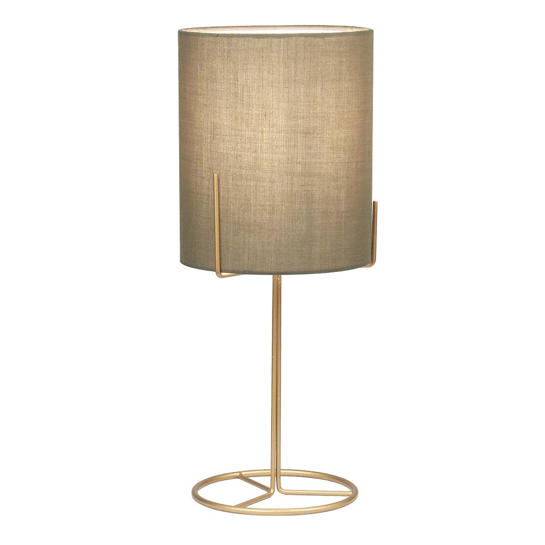 SUNLIGHT 1xE14 (MAX. 40W) TABLE LAMP COPPER WITH TAUPE SHADE H360MM