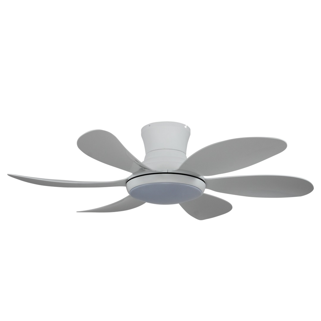 SUNLIGHT 'STORM' CEILING FAN DC MOTOR 6-ABS BLADES 46-INCH WHITE LED 24W 2160LM 3CCT REMOTE CONTROL