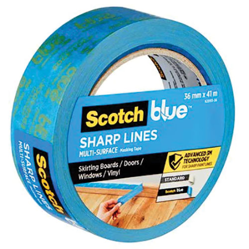3M SCOTCH BLUE SHARP LINES MASKING TAPE 36MMX41M