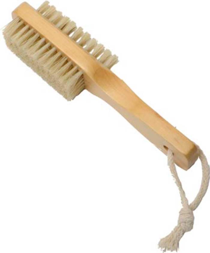 TENDANCE DOUBLE SIDED NAIL BRUSH WITH WOODEN HANDLE