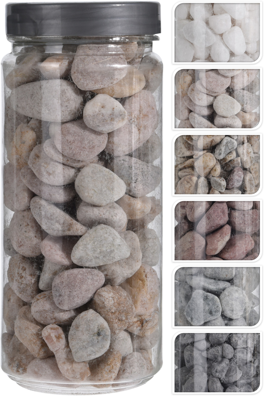 DECORATION STONES NATURAL 6 ASSORTED COLORS