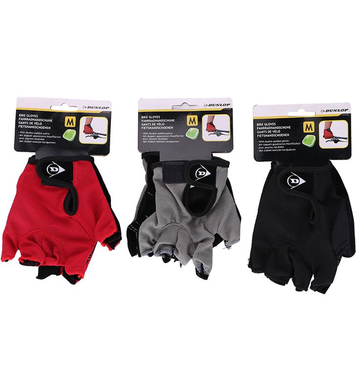 DUNLOP BICYCLE GLOVE MEDIUM SIZE 3 ASSORTED COLORS