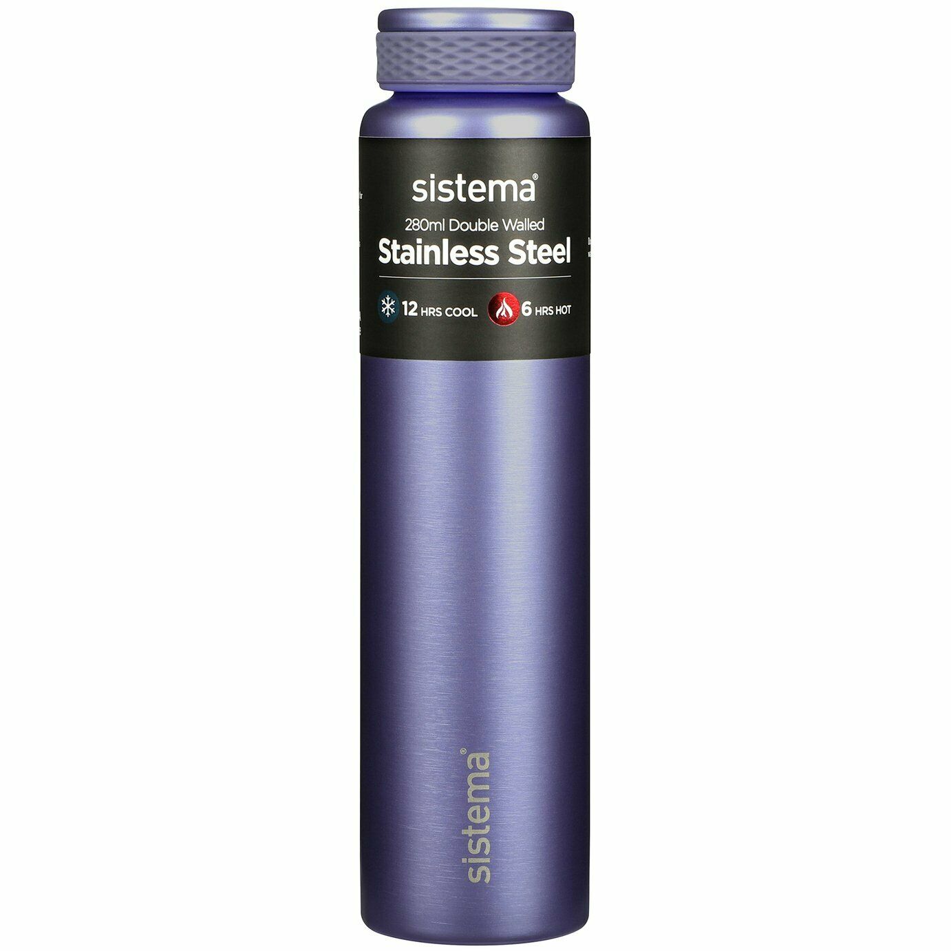 SISTEMA HYDRATION BOTTLE STAINLESS STEEL 280ML 6 ASSORTED COLORS