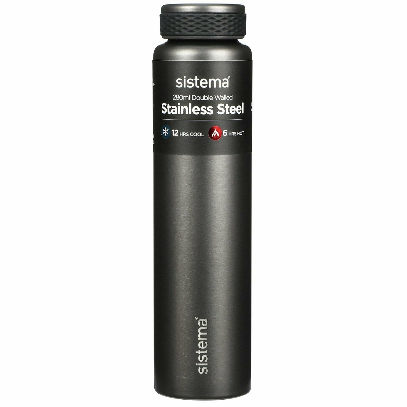 SISTEMA HYDRATION BOTTLE STAINLESS STEEL 280ML 6 ASSORTED COLORS