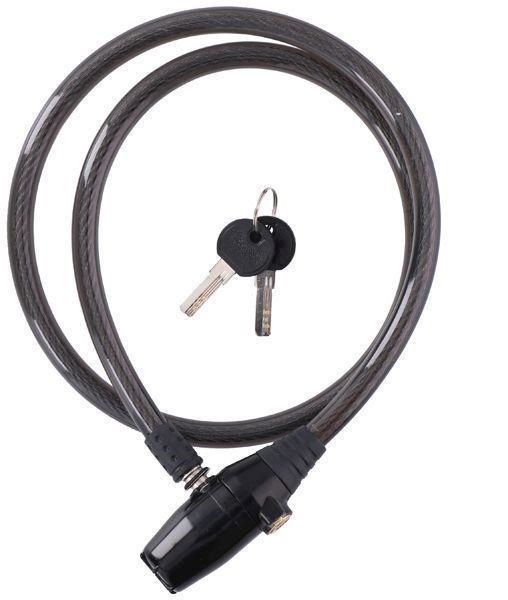 DUNLOP CABLE LOCK WITH ALARM 12MM X 1000MM BLACK