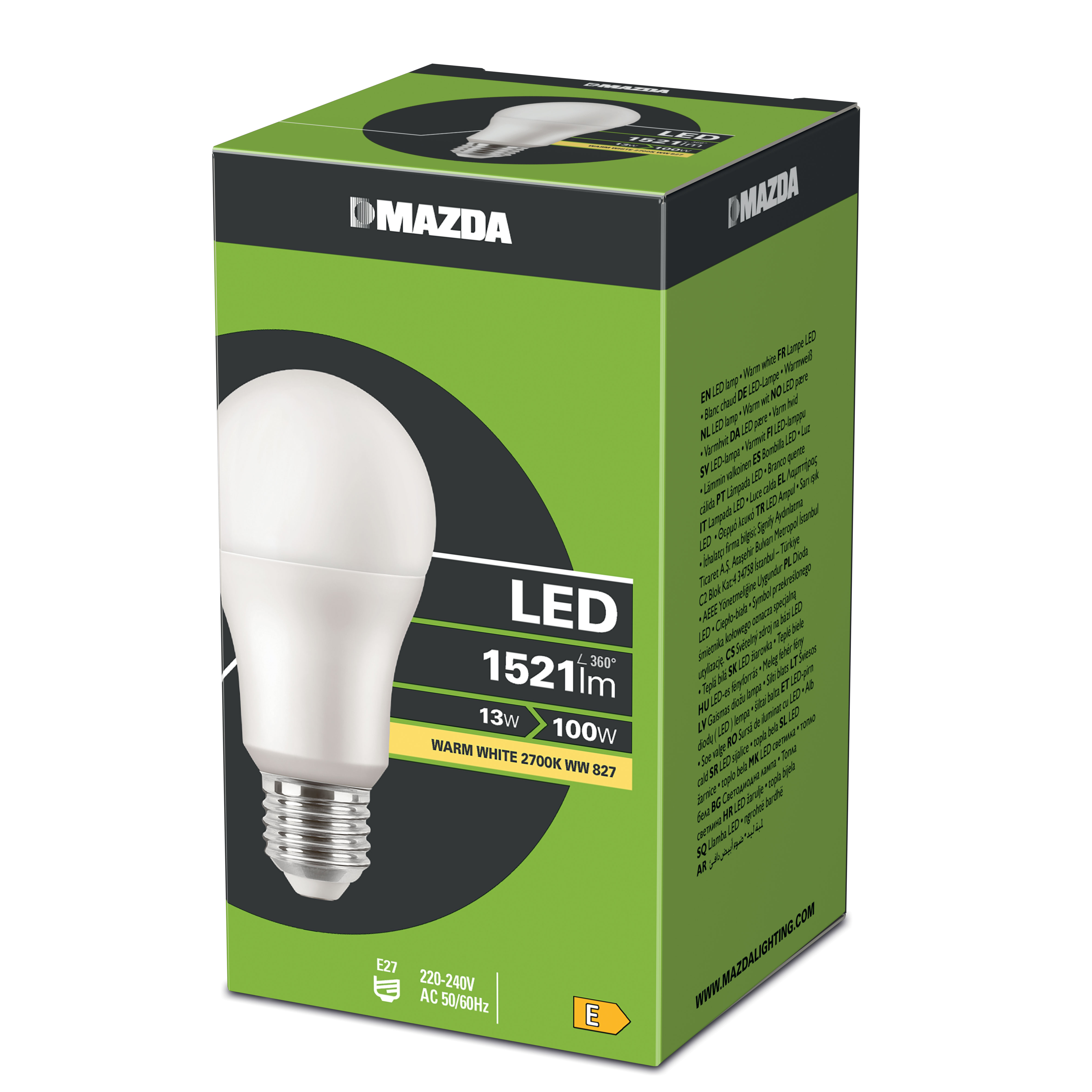 MAZDA LED LAMP 100W E27 WARM WHITE 2700K 827 