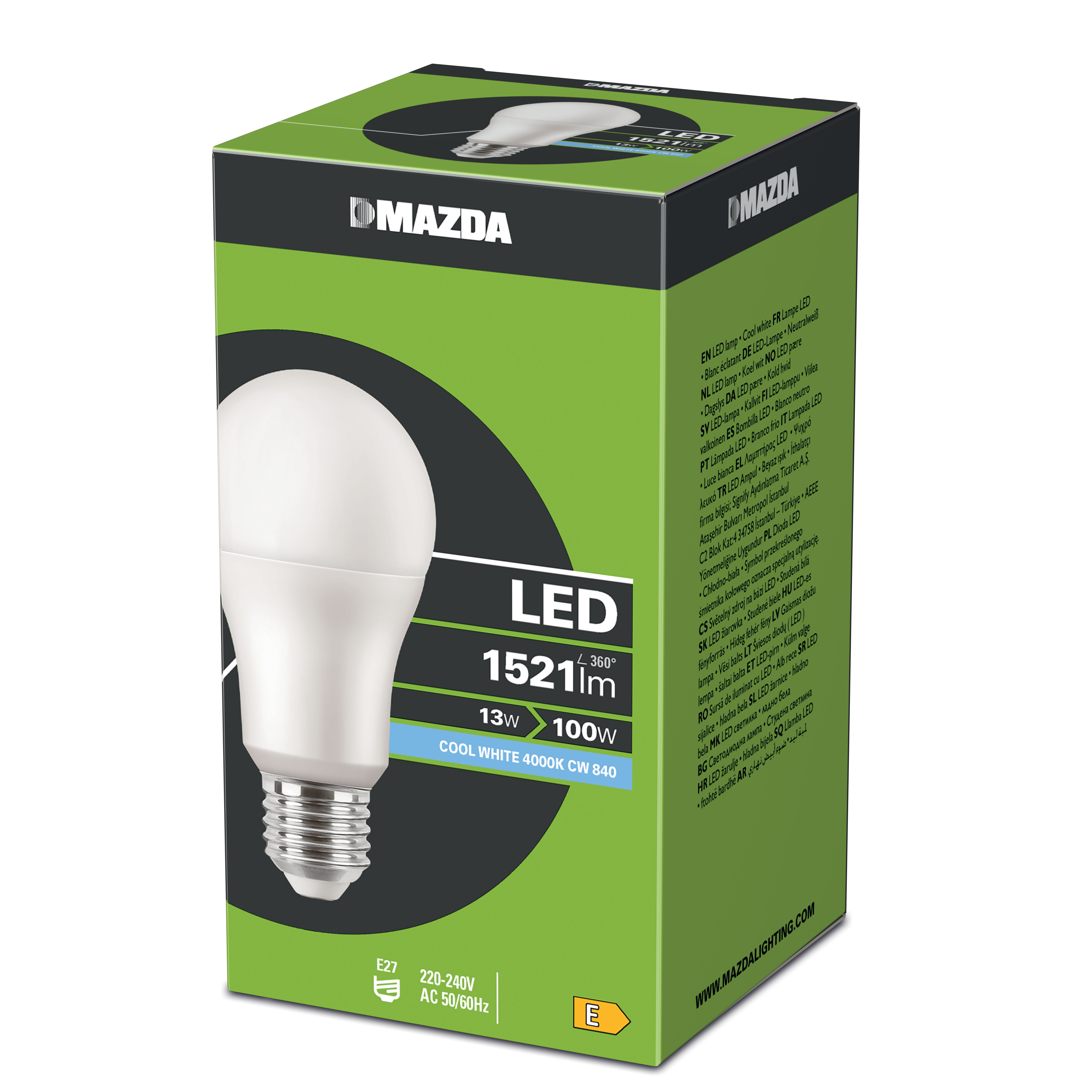 MAZDA LED LAMP 100W A67 E27 COOL WHITE 4000K 840