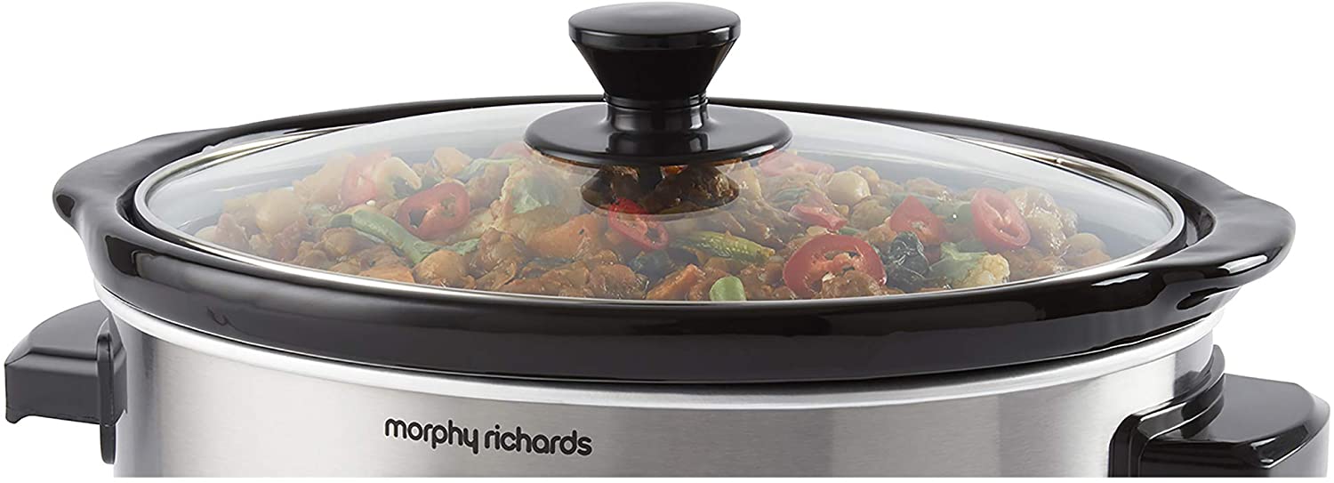 Morphy Richards Morphy Richards 3.5L Slow Cooker 460017 Brushed Stainless Steel 