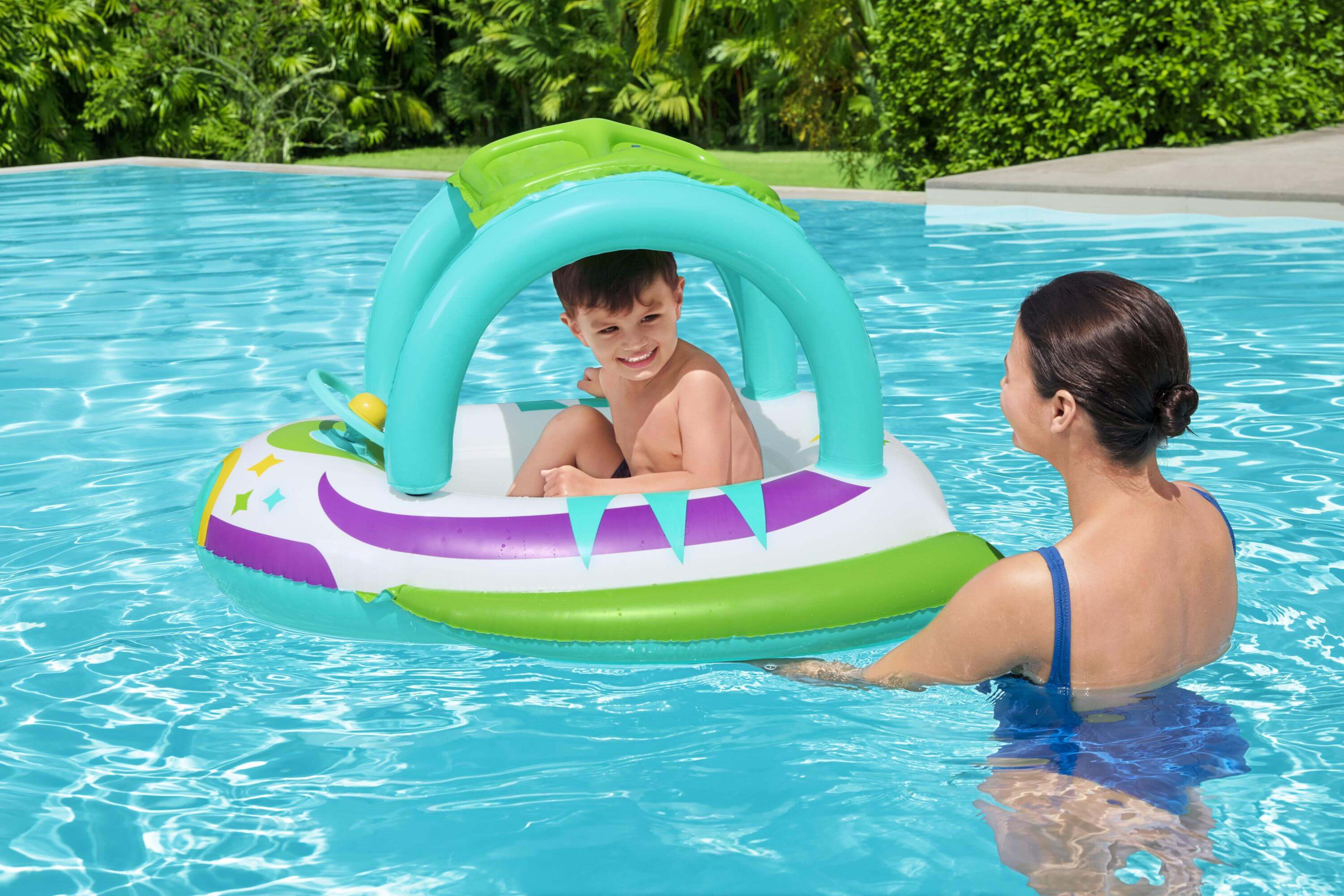 BESTWAY 34149 SPACE SPLASH BABY BOAT AND POOL FLOATS 107X112CM