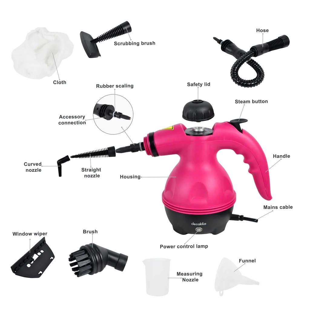DECAKILA KEEN004P STEAM CLEANER 1000W ROSE RED