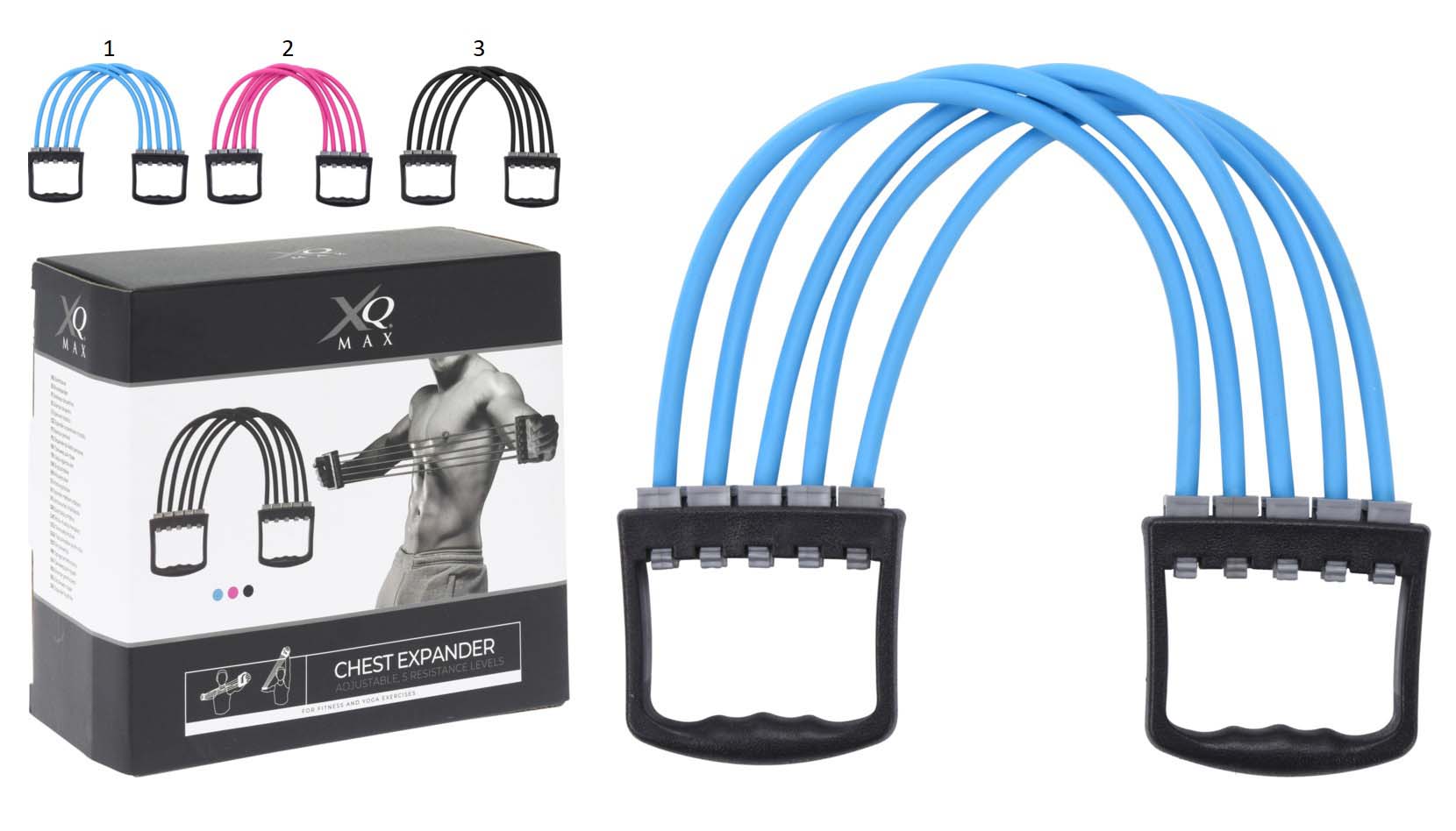 CHEST EXPANDER 3 ASSORTED COLORS