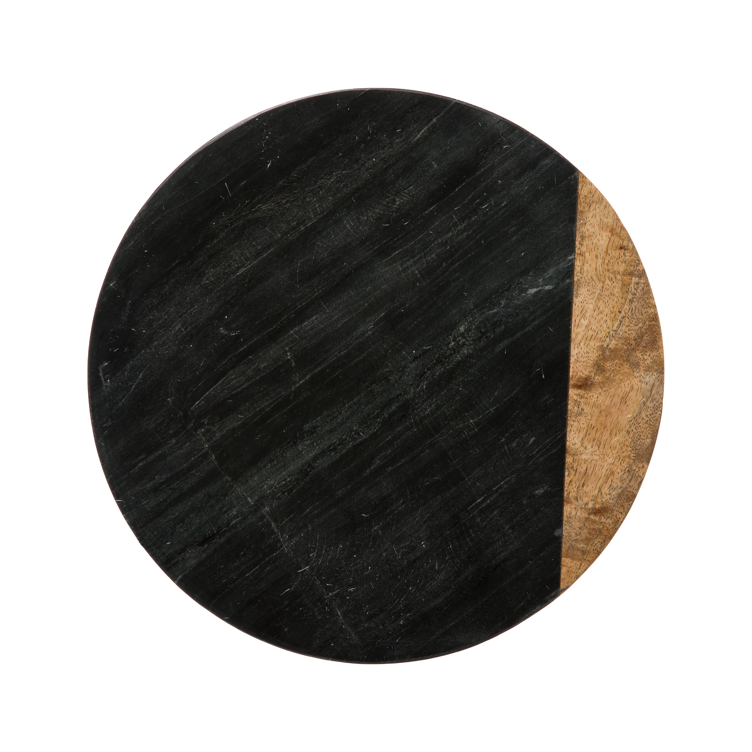 TURNING TRAY MARBLE D30CM BLACK