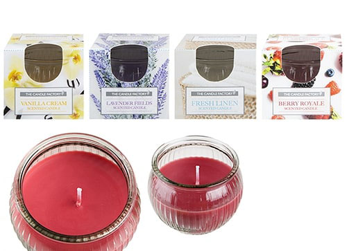 SCENTED CANDLE IN ROUND GLASS JAR 1 PC