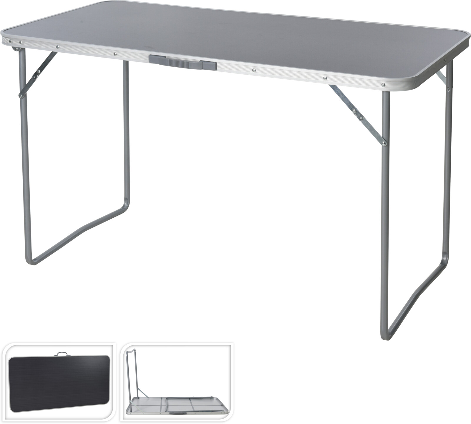 FOLDABLE CAMPING TABLE 120X60X70CM GREY