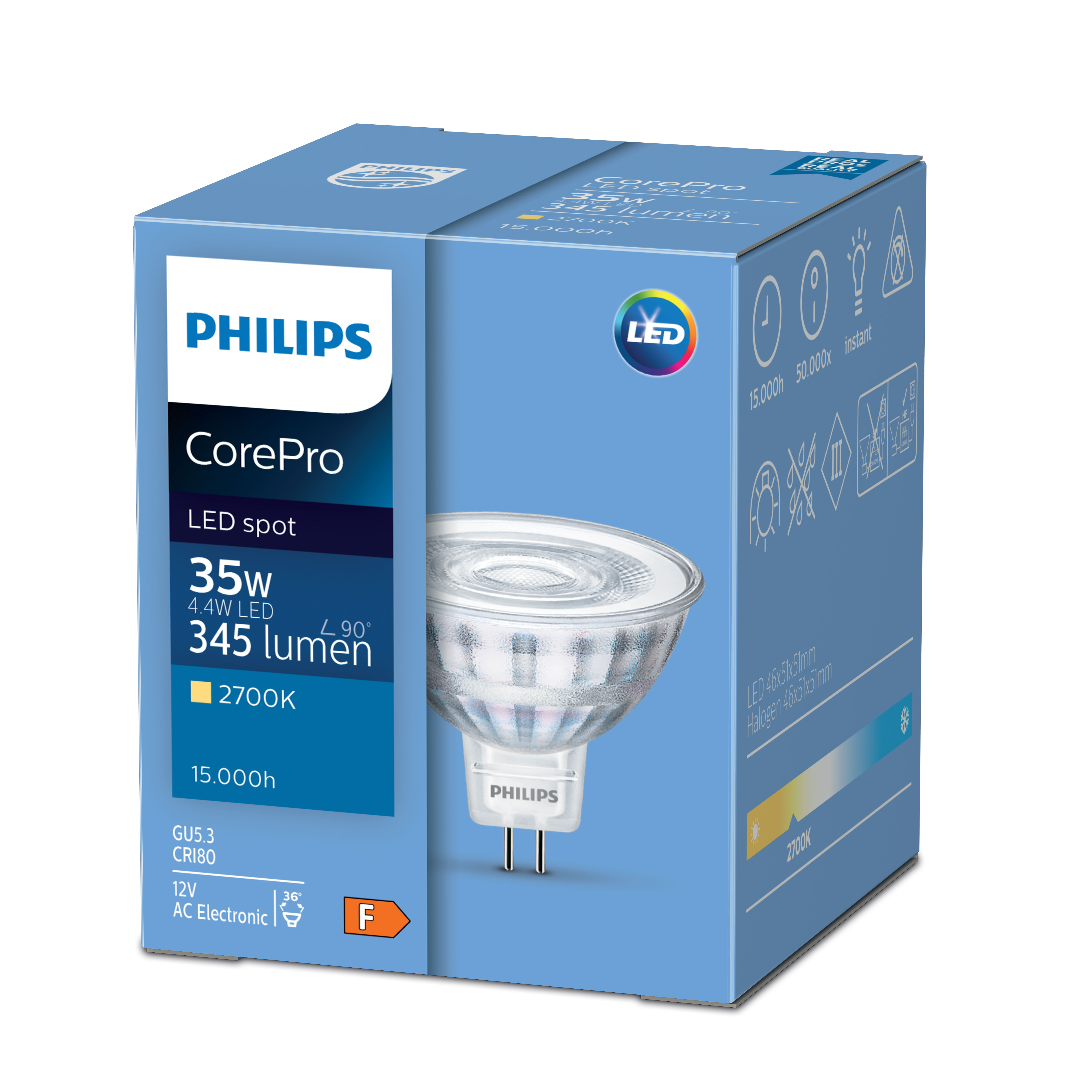 PHILIPS COREPRO LED SPOT LIGHT 35W 2700K 36°