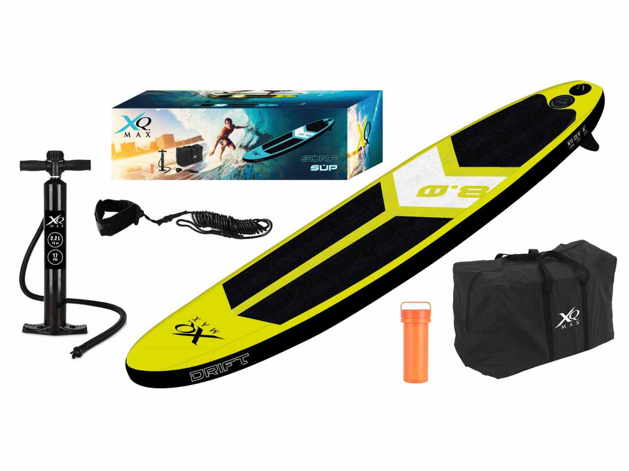 XQMAX INFLATABLE SURF SUP 245CM LIME