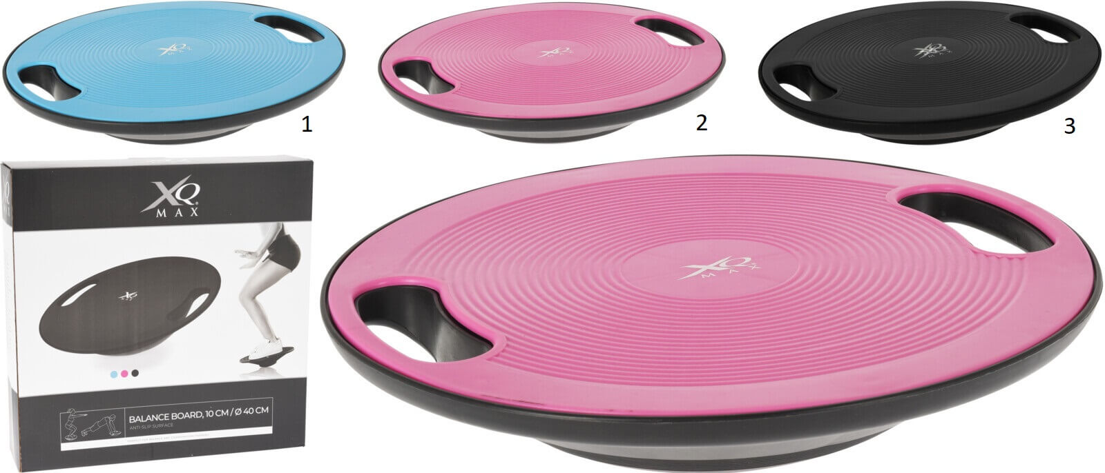 XQMAX BALANCE BOARD 1000GR 3 ASSORTED COLOURS