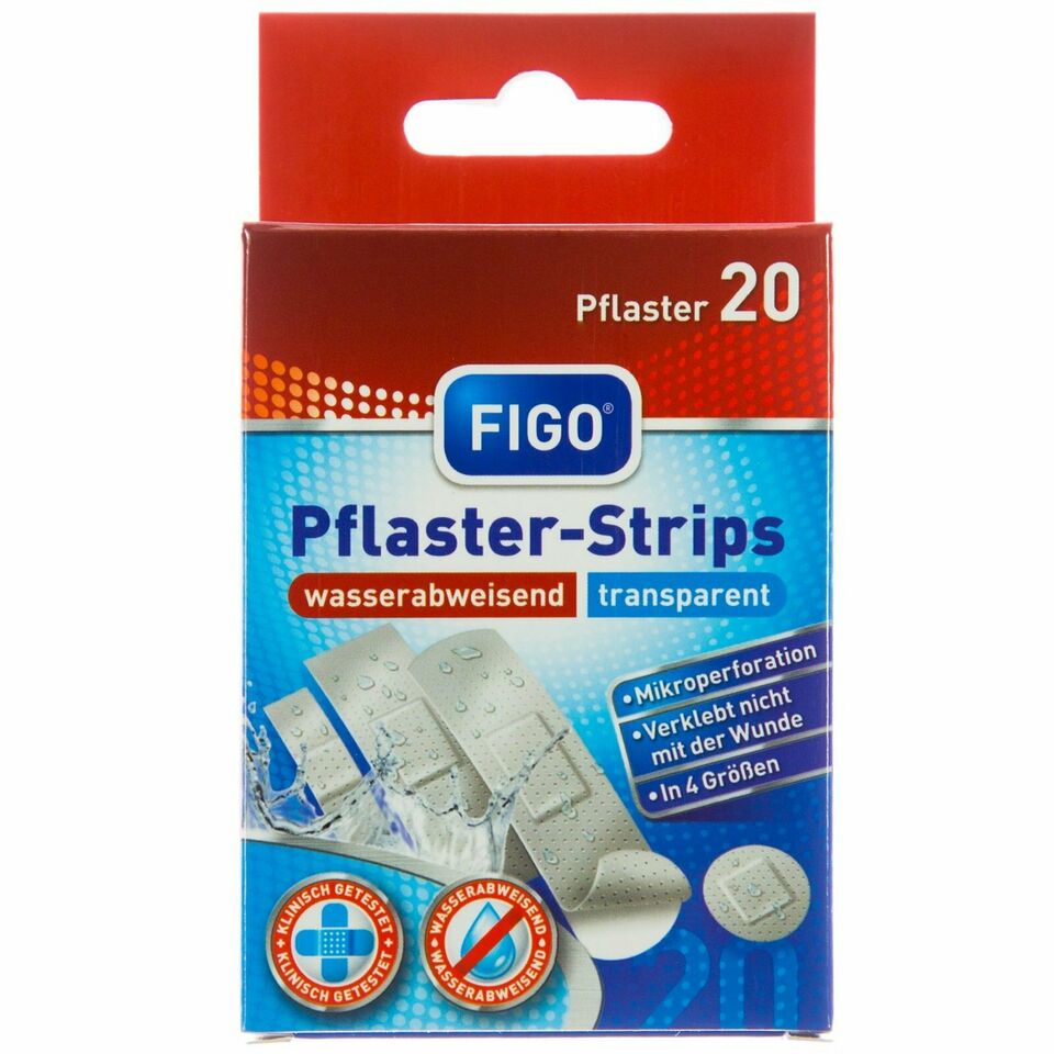 FIGO TRANSPARENT/WATERPOOF PLASTER 20PCS