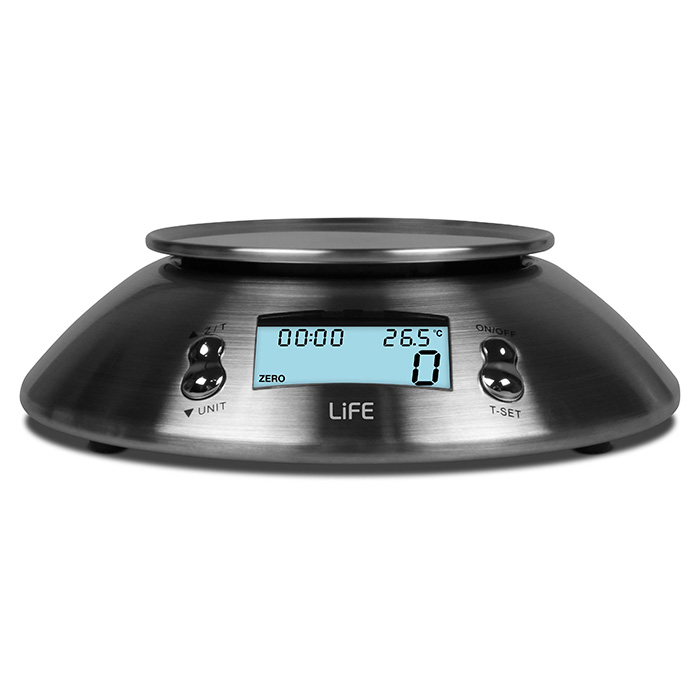 LIFE 221-0256 STAINLESS STEEL KITCHEN SCALE 1.8L