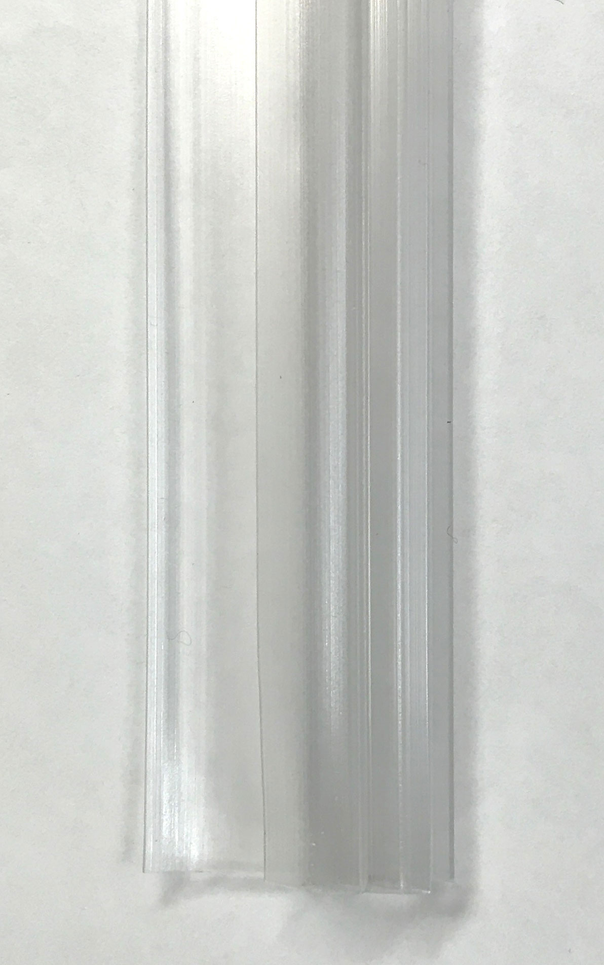 F SHAPE PLASTIC STRIP FOR SLIDING SHOWER GLASS 4MM