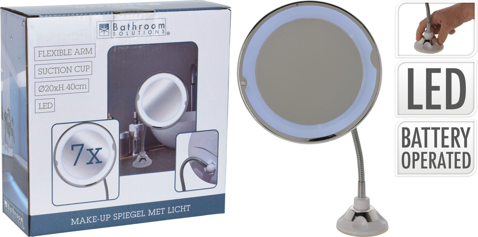MAKE UP MIRROR WITH LED LIGHT