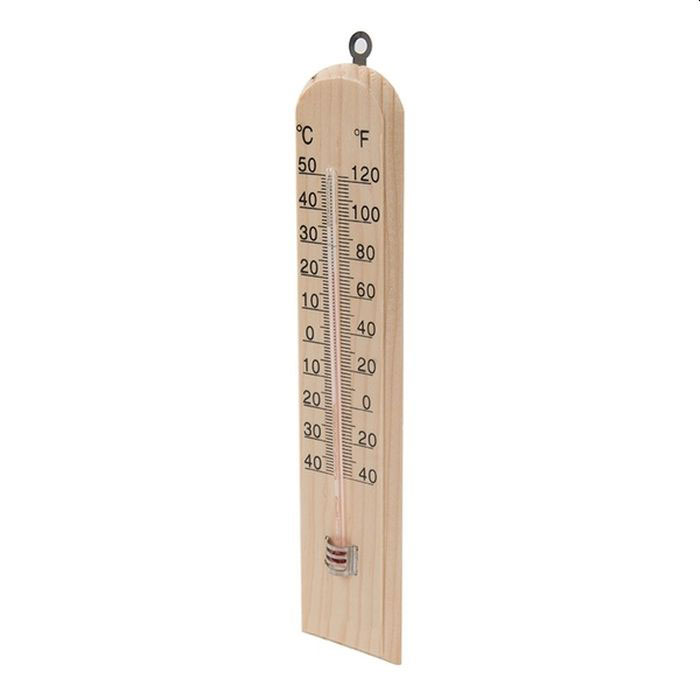 KINZO WOODEN THERMOMETER IN/OUTDOOR 