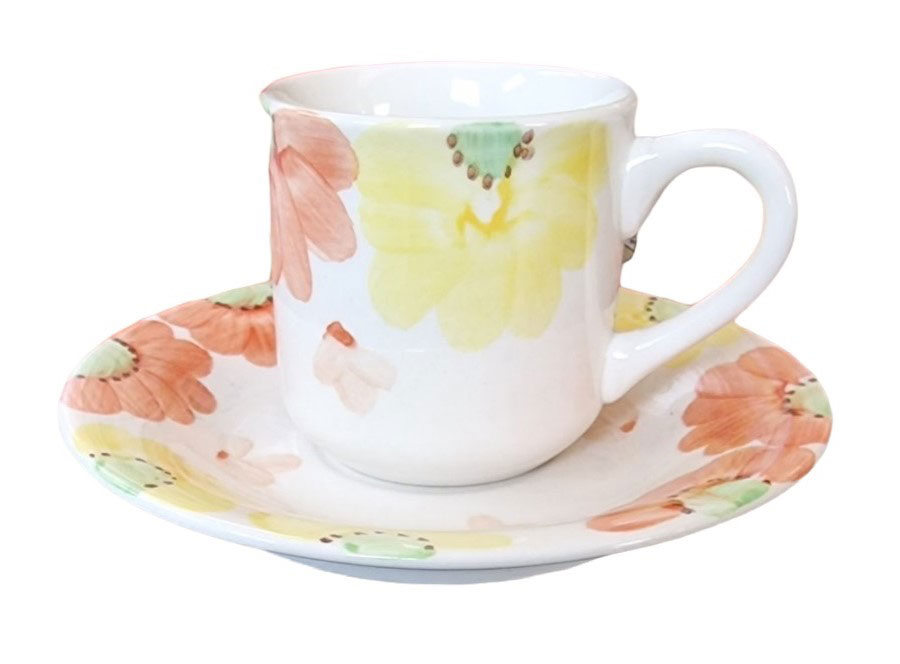 SET OF 12 COFFEE CUPS WITH SAUCER 7 ASSORTED DESIGN