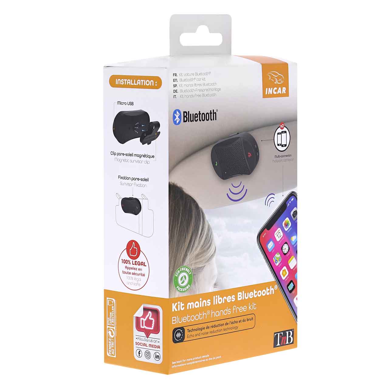 TNB CARBTKIT4V2 BLUETOOTH HANDS FREE KIT WITH BUILT IN MICROPHONE